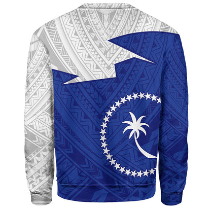 Chuuk State Sweatshirt Polynesian Tattoo Flag And Coat Of Arms