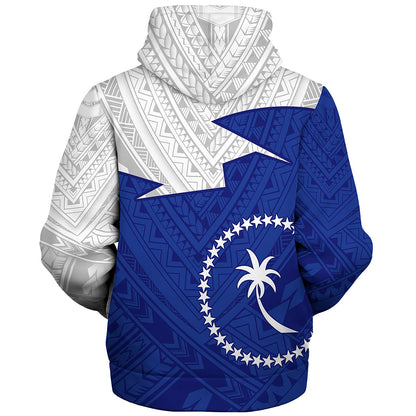 Chuuk State Sherpa Hoodie Polynesian Tattoo Flag And Coat Of Arms