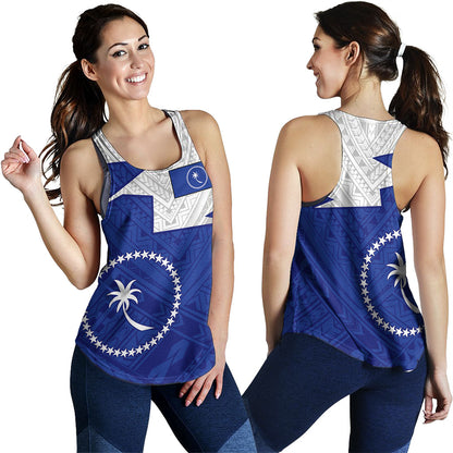 Chuuk State Women Tank Polynesian Tattoo Flag And Coat Of Arms