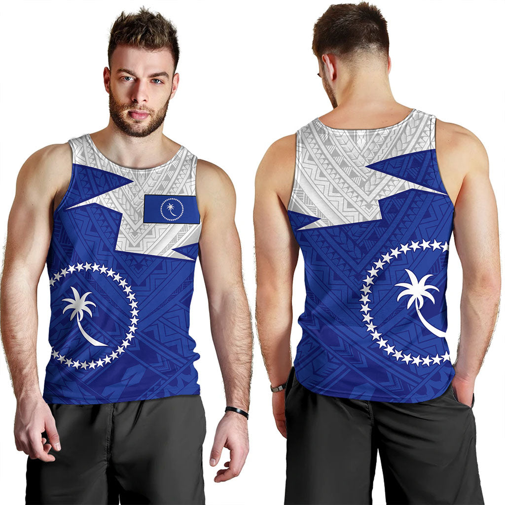 Chuuk State Tank Top Polynesian Tattoo Flag And Coat Of Arms
