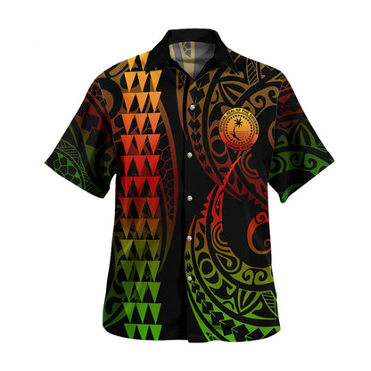 Chuuk State Combo Short Sleeve Dress And Shirt Kakau Style Reggae