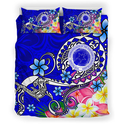 CNMI Bedding Set - Turtle Plumeria (Blue)