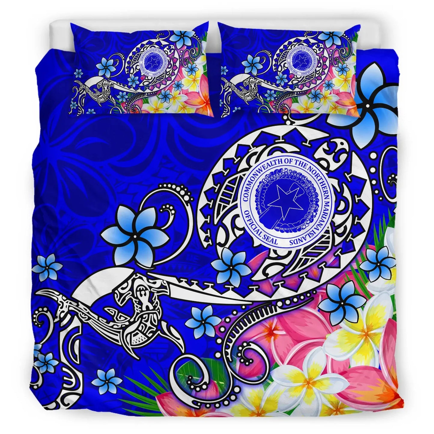 CNMI Bedding Set - Turtle Plumeria (Blue)