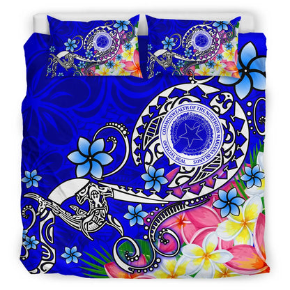 CNMI Bedding Set - Turtle Plumeria (Blue)