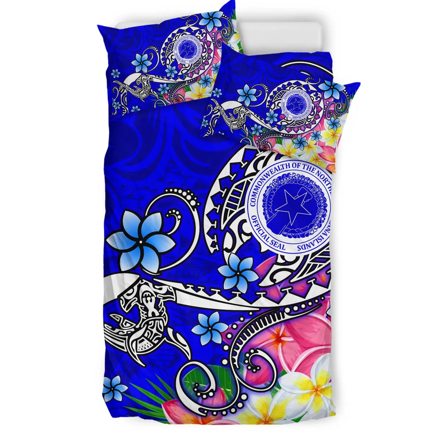 CNMI Bedding Set - Turtle Plumeria (Blue)