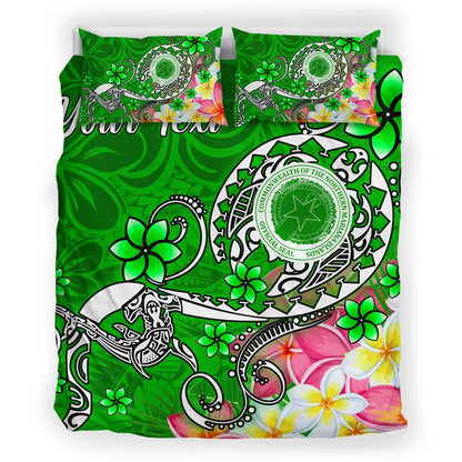 CNMI (Custom Personalised) Bedding Set - Turtle Plumeria (Green)
