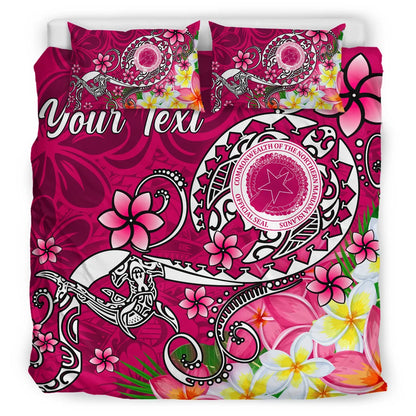 CNMI (Custom Personalised) Bedding Set - Turtle Plumeria (Pink)