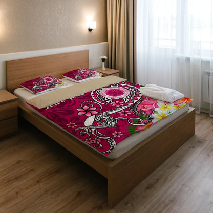 CNMI (Custom Personalised) Bedding Set - Turtle Plumeria (Pink)