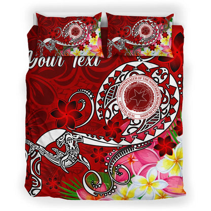 CNMI (Custom Personalised) Bedding Set - Turtle Plumeria (Red)