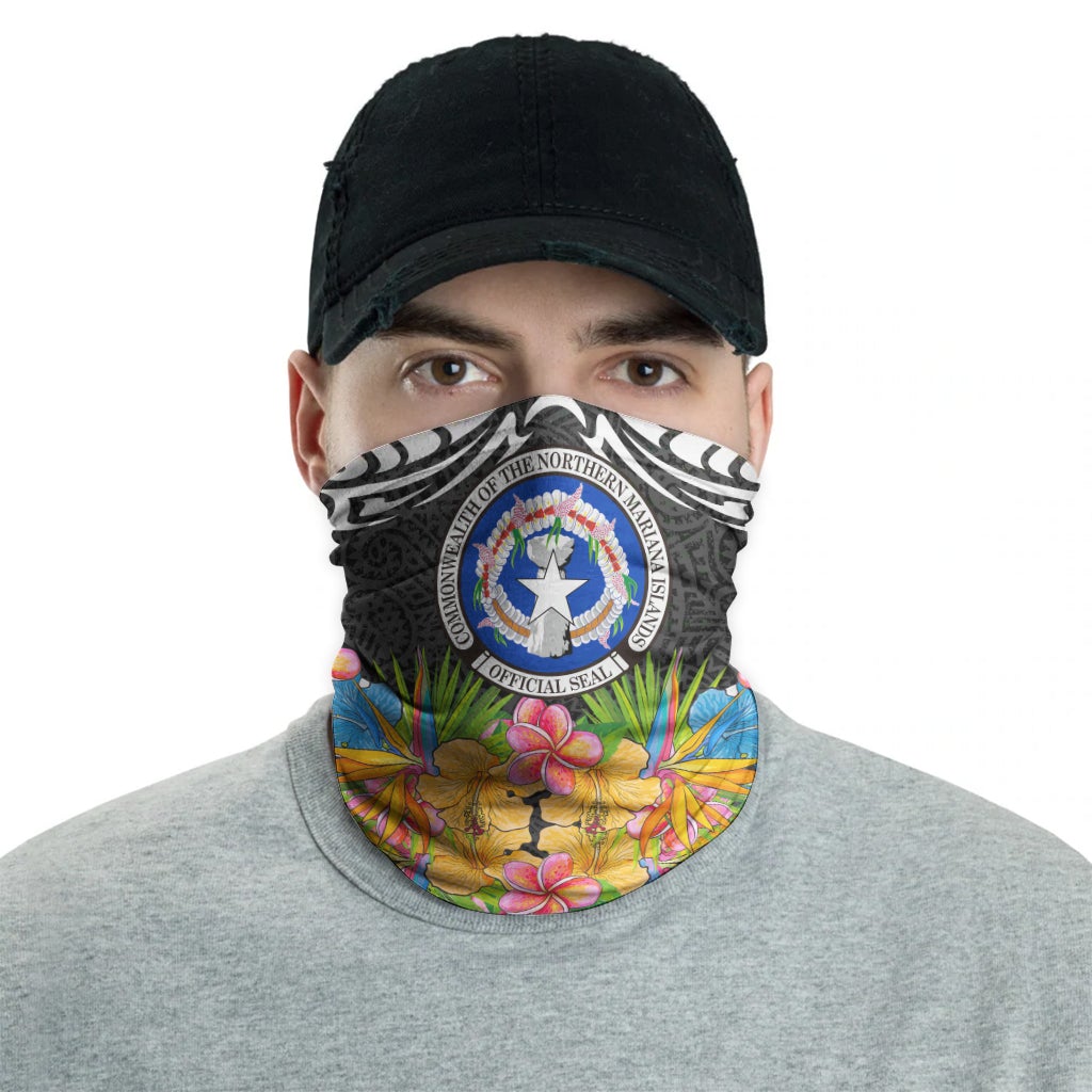 CNMI Neck Gaiter - Tribal Floral Pattern