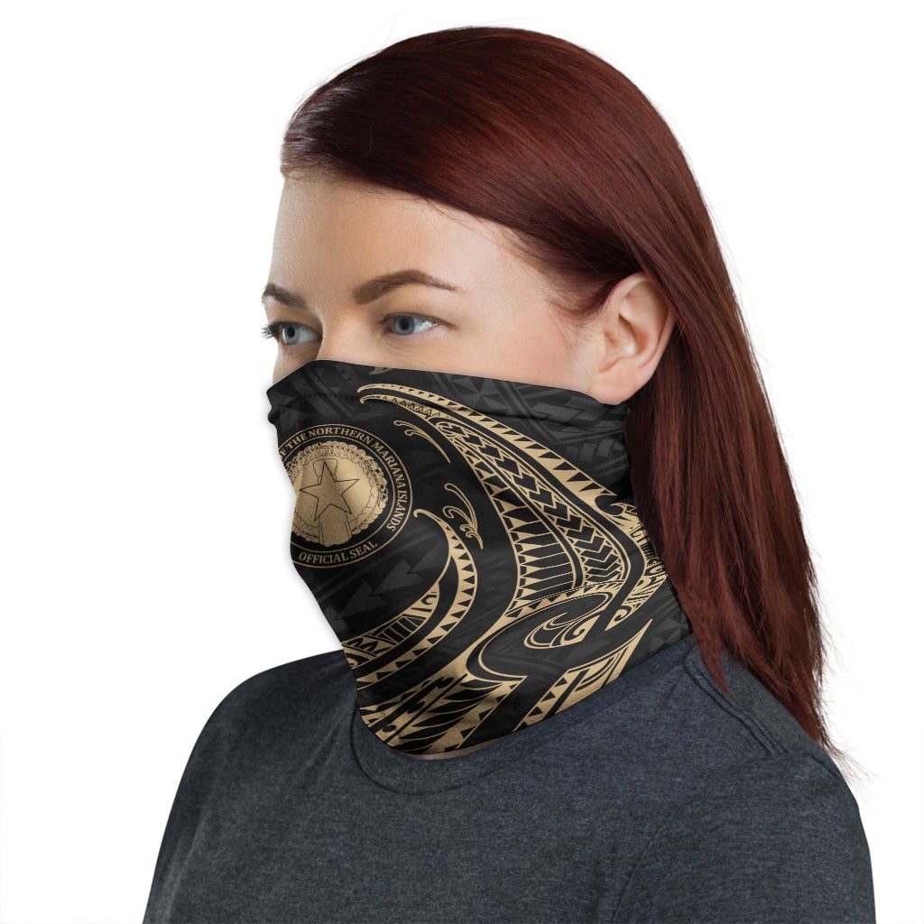 CNMI Neck Gaiter - Tribal Wave Gold