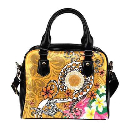 CNMI Shoulder Handbag - Turtle Plumeria (Gold)
