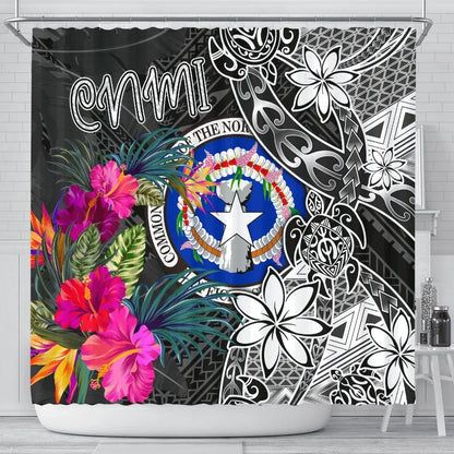 CNMI Shower Curtain - Turtle Floral