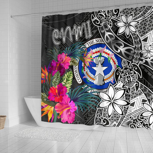 CNMI Shower Curtain - Turtle Floral