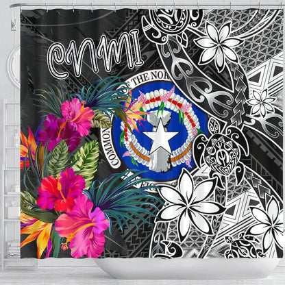 CNMI Shower Curtain - Turtle Floral