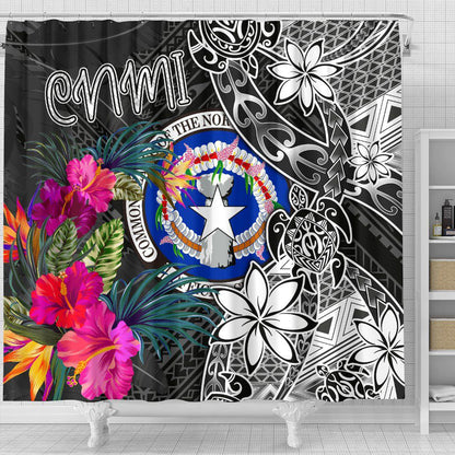 CNMI Shower Curtain - Turtle Floral