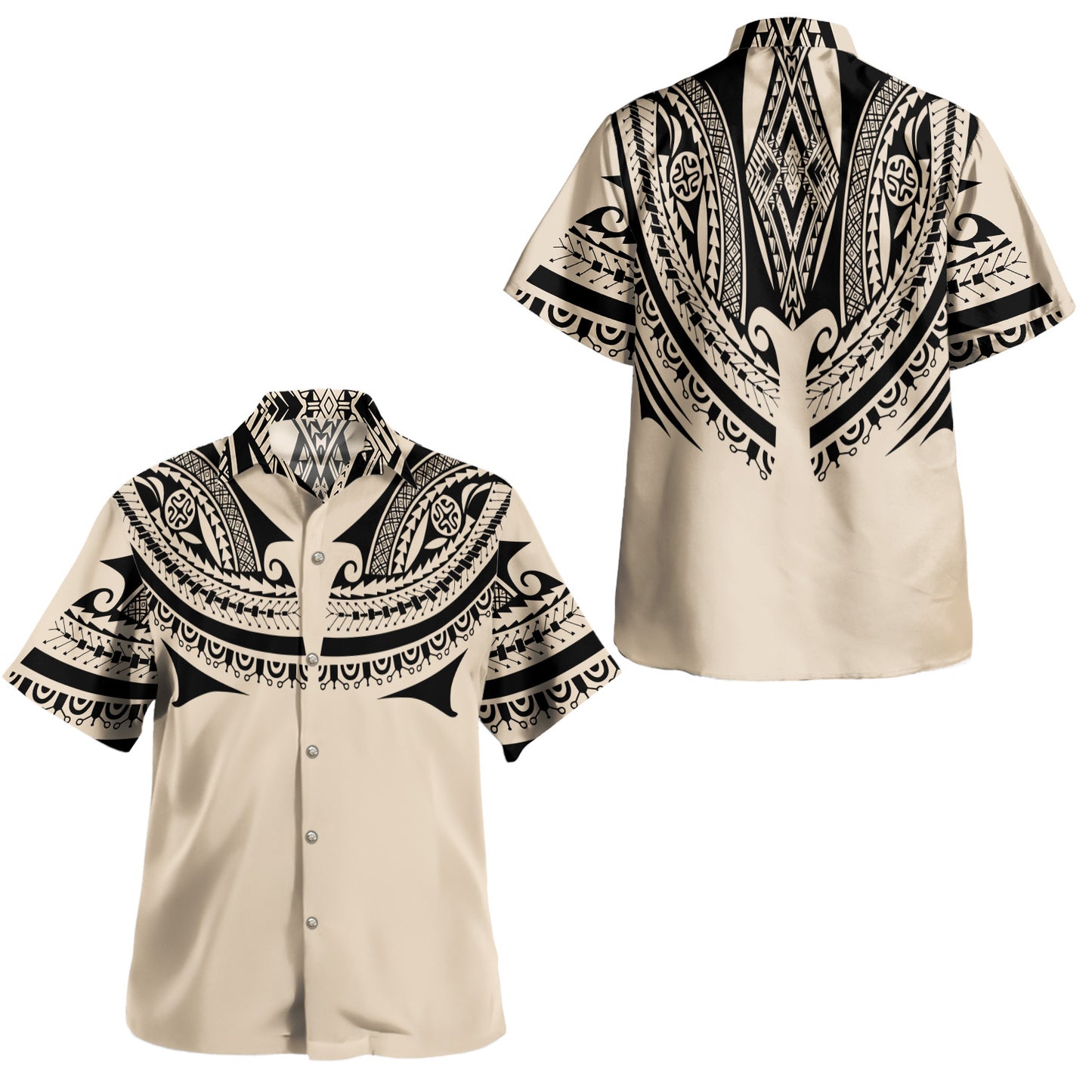 Polynesian Hawaiian Shirt Polynesian Tattoo Style