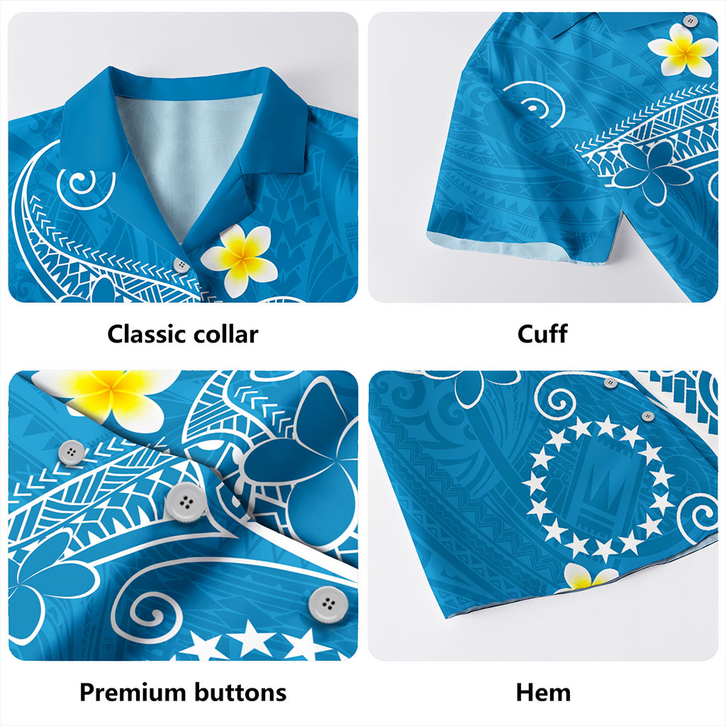 Cook Islands Hawaiian Shirt Polynesia Floral Tribal