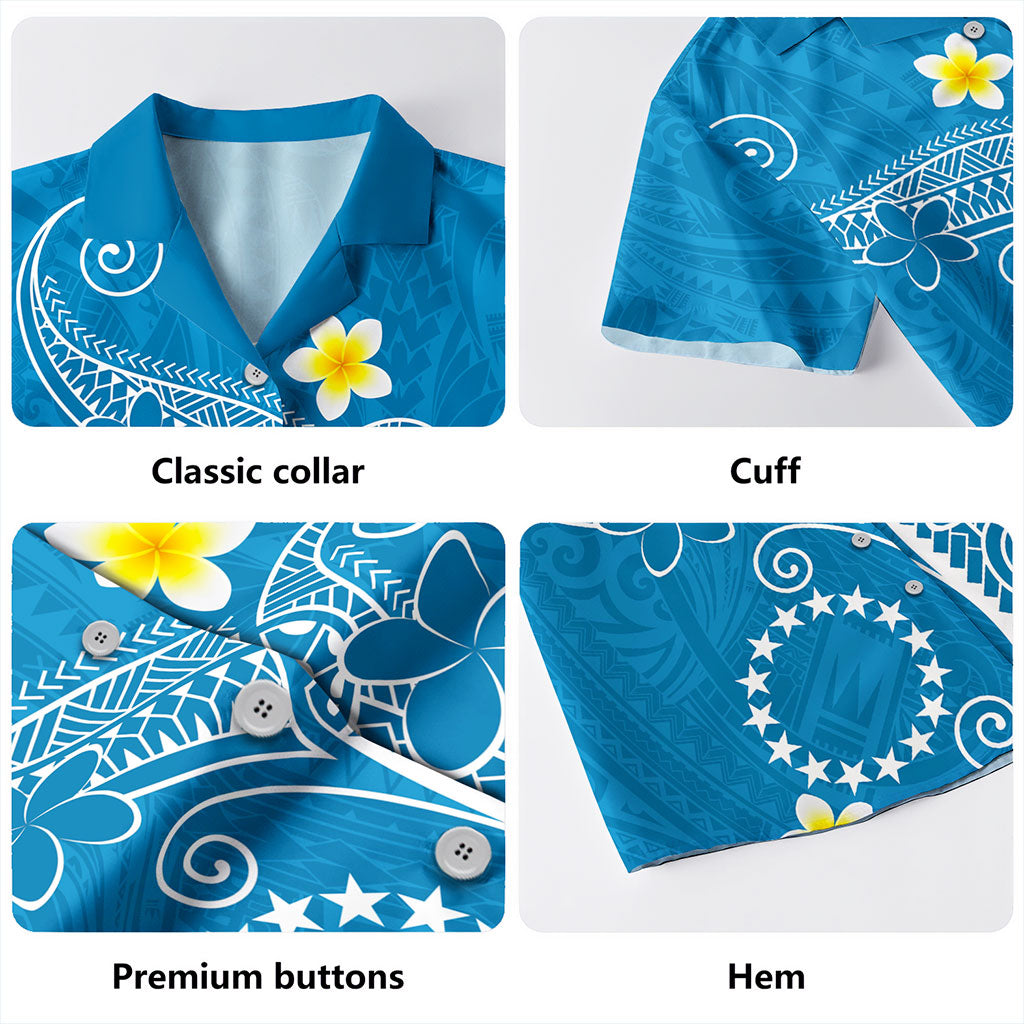 Cook Islands Hawaiian Shirt Polynesia Floral Tribal