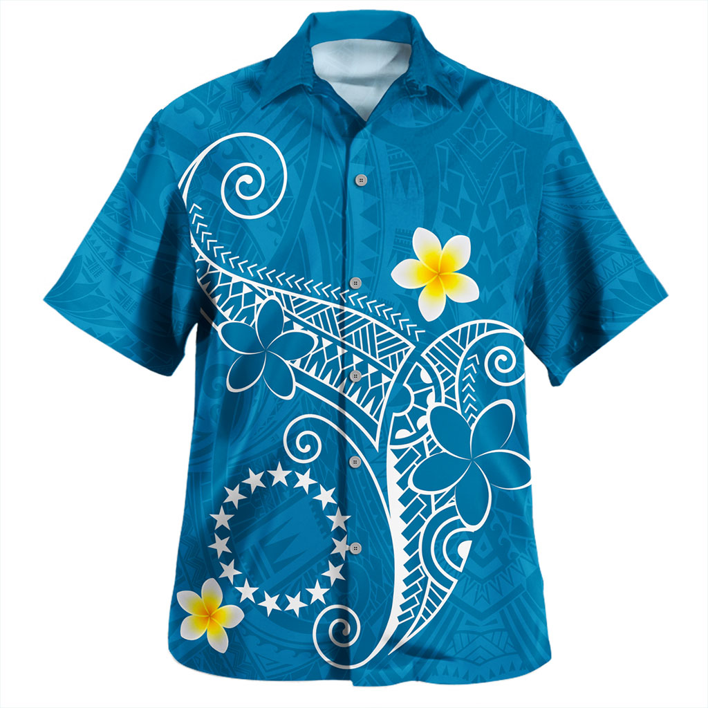 Cook Islands Hawaiian Shirt Polynesia Floral Tribal