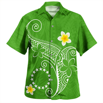 Cook Islands Hawaiian Shirt Polynesia Floral Tribal