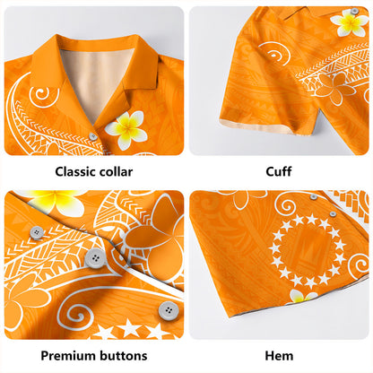 Cook Islands Hawaiian Shirt Polynesia Floral Tribal Ver.1