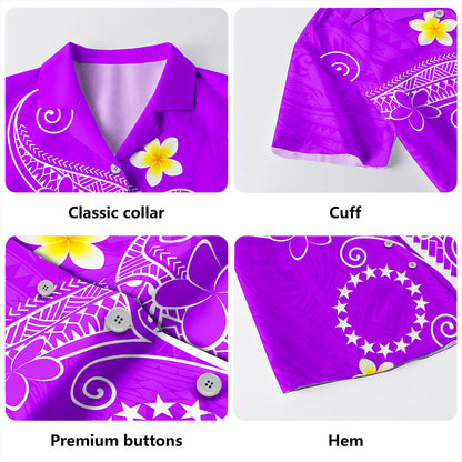 Cook Islands Hawaiian Shirt Polynesia Floral Tribal Ver.1