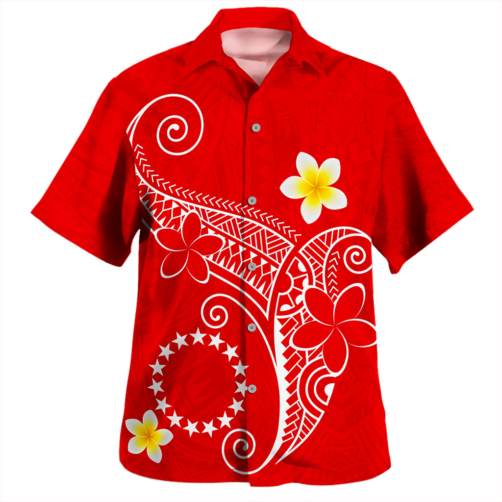 Cook Islands Hawaiian Shirt Polynesia Floral Tribal Ver.1
