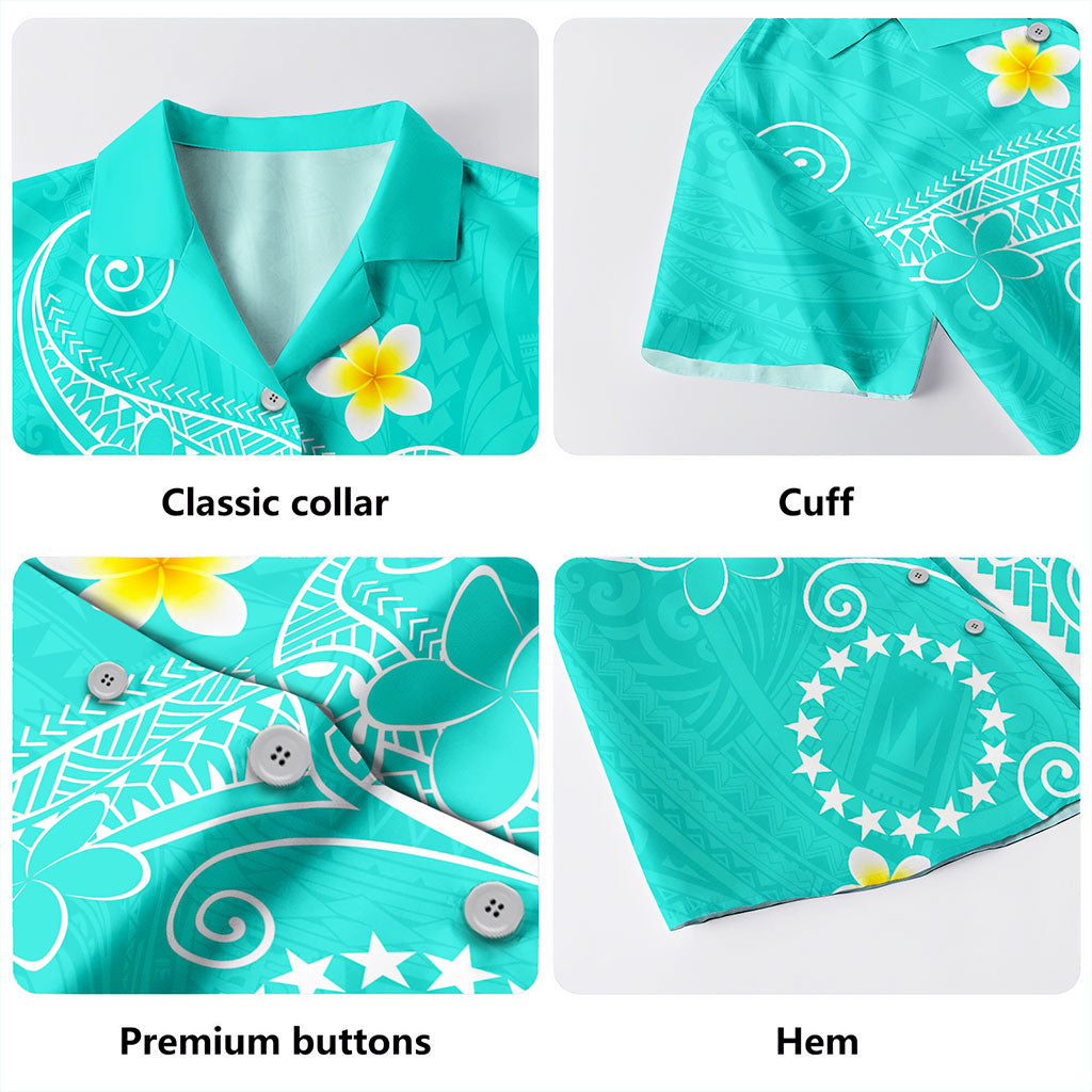 Cook Islands Hawaiian Shirt Polynesia Floral Tribal Ver.1