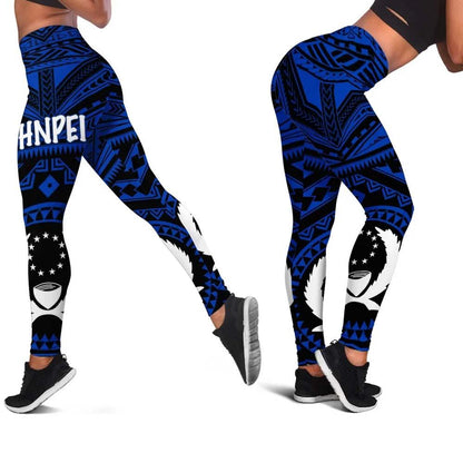 Cook Island Legging - Seal With Polynesian Tattoo Style ( Blue)