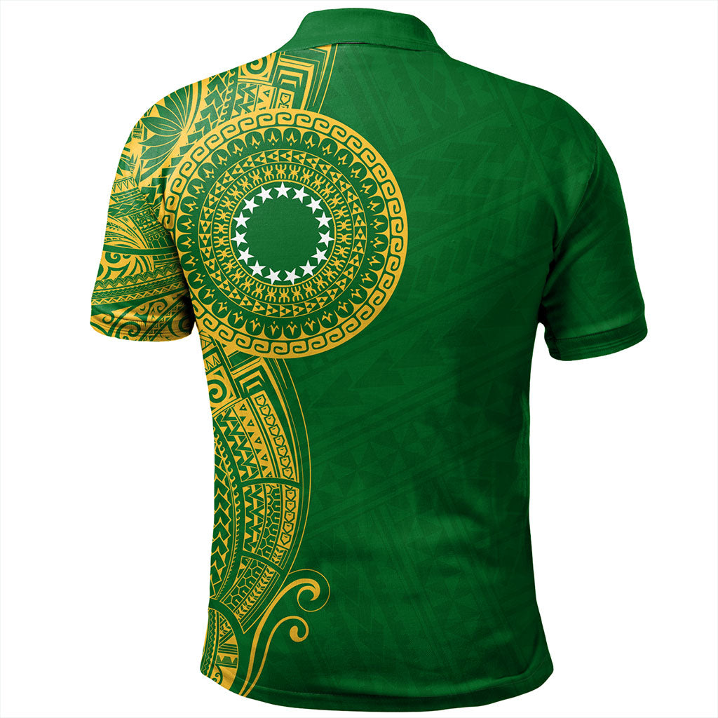 Cook Islands Polo Shirt Tribal Tattoo Circle