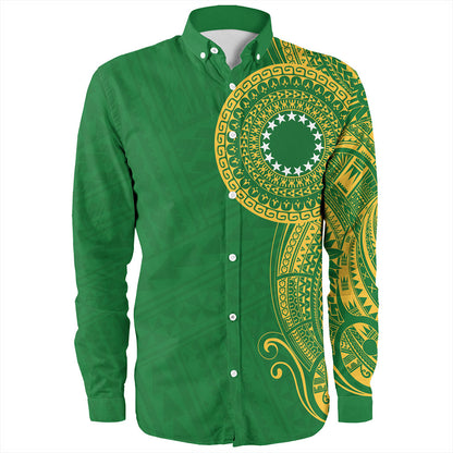 Cook Islands Long Sleeve Shirt Tribal Tattoo Circle