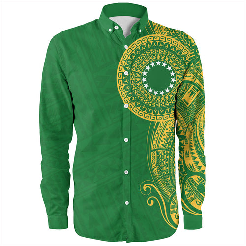 Cook Islands Long Sleeve Shirt Tribal Tattoo Circle