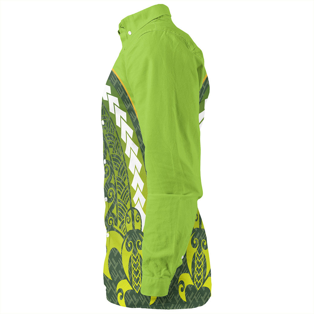 Cook Islands Long Sleeve Shirt Turtle Tattoo Tribal