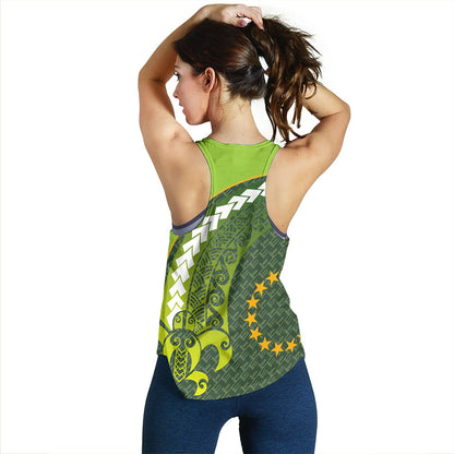 Cook Islands Women Tank Turtle Tattoo Tribal