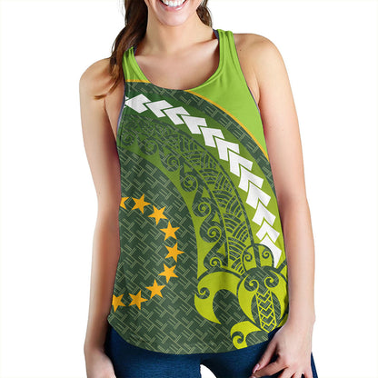 Cook Islands Women Tank Turtle Tattoo Tribal