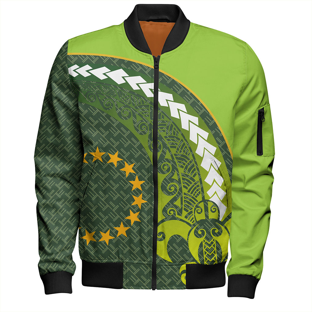Cook Islands Bomber Jacket Turtle Tattoo Tribal