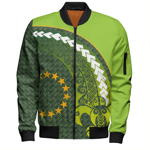 Cook Islands Bomber Jacket Turtle Tattoo Tribal