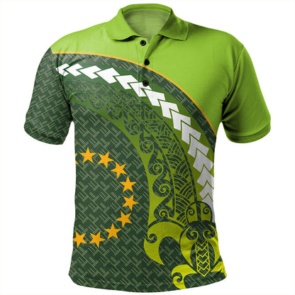 Cook Islands Polo Shirt Turtle Tattoo Tribal
