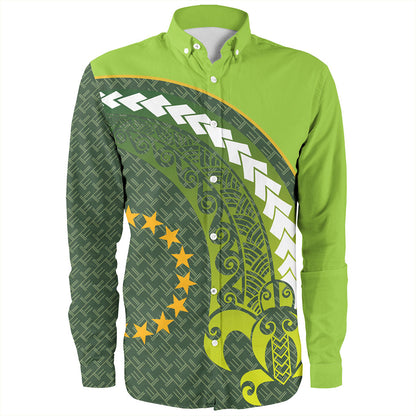 Cook Islands Long Sleeve Shirt Turtle Tattoo Tribal