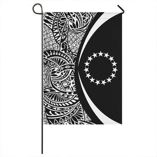 Cook Islands Garden Flag Lauhala Circle White