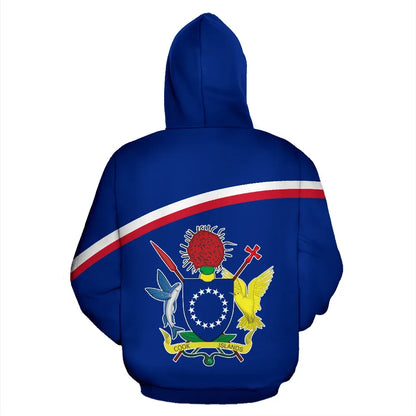 Cook Islands All Over Hoodie - Polynesian Curve Version