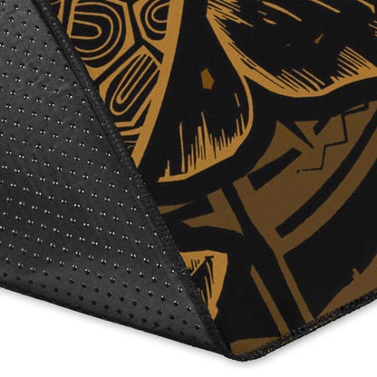 Cook Islands Area Rugs Turtle Hibiscus Gold