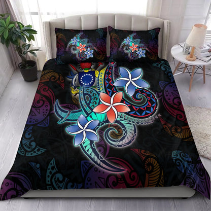 Cook Islands Bedding Set - Plumeria Flowers Style