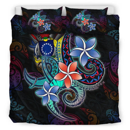 Cook Islands Bedding Set - Plumeria Flowers Style