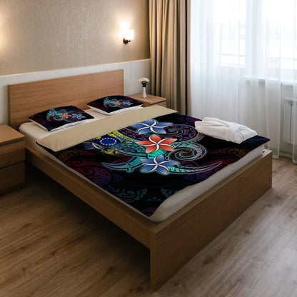 Cook Islands Bedding Set - Plumeria Flowers Style