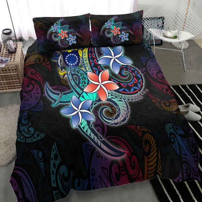 Cook Islands Bedding Set - Plumeria Flowers Style