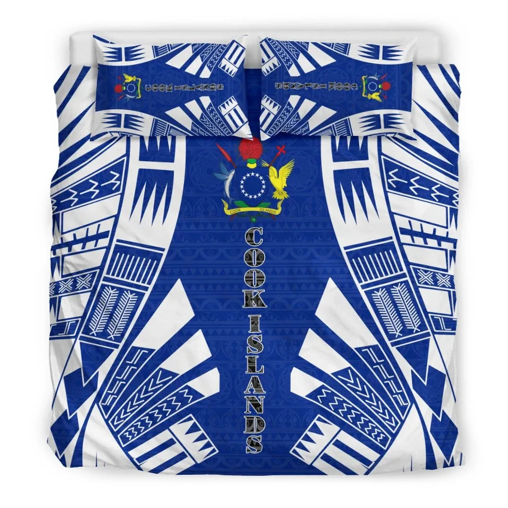 Cook Islands Duvet Cover Set - Polynesian Tattoo Flag