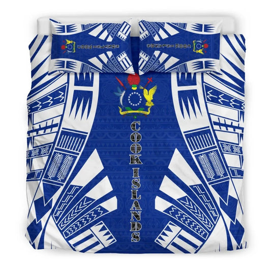 Cook Islands Duvet Cover Set - Polynesian Tattoo Flag