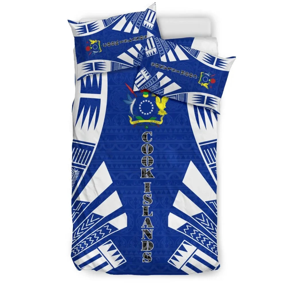 Cook Islands Duvet Cover Set - Polynesian Tattoo Flag